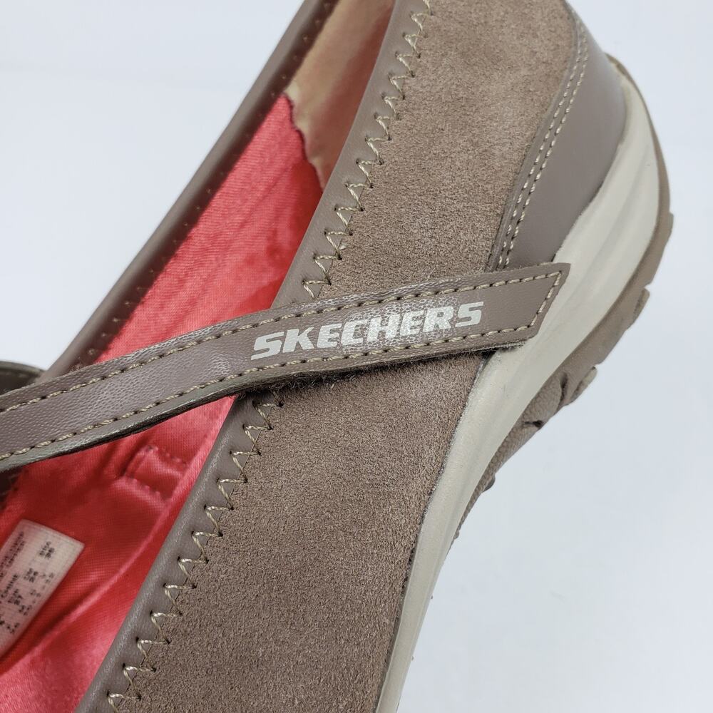 Skechers Womens Size 7 Brown Leather Casual Mary Jane Flats Shoes SN22266 - Picture 9 of 12